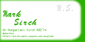 mark sirch business card